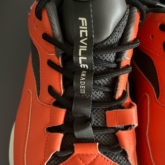 Fitville Amadeus Tennis and Pickleball men's lace up orange sneakers - Picture 3 of 8